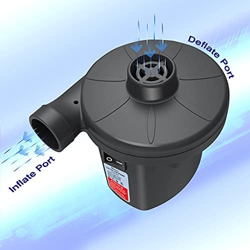 MAXEVER Quick-Fill Electric Air Pump with 3 Nozzles 1
