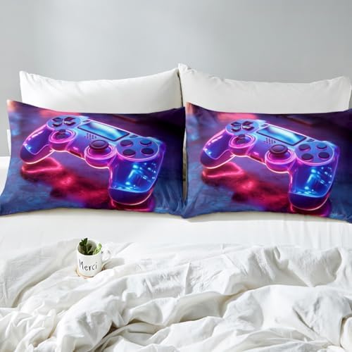 Castle Fairy Gamer Fitted Sheet Twin Size with 1 Pillowcase