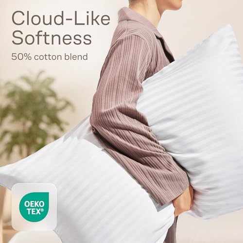 Set of 4 Zipper Pillow Protectors - Stain Resistant and Washable