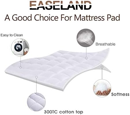 EASELAND King Mattress Pad 78x80 Deep Pocket Cooling Topper