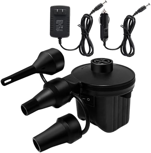 Newpol Inflatable Bed Pump with 3 Nozzle Sizes