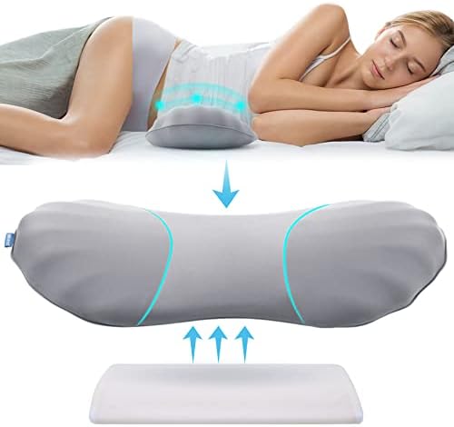 RESTCLOUD Adjustable Lumbar Support Pillow for Sleeping and Back Pain Relief