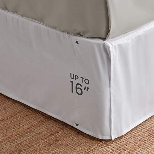 SLEEP ZONE Pleated Bed Skirt Queen Size