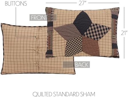 VHC Brands Bingham Star Quilt Set 4 Piece Queen