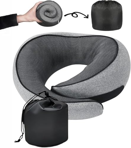 SZXYX Memory Foam Travel Pillow with Chin Wrap