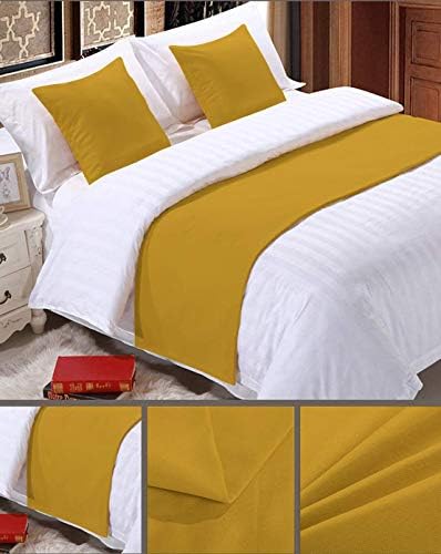 Solid 3 Piece Bed Runner with 2 Pillow Shams