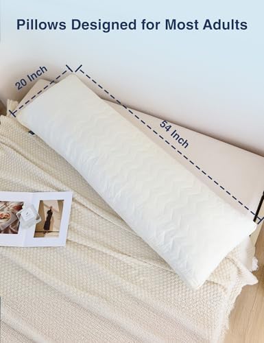 ZonLi Memory Foam Body Pillow for Adults 20x54 Inch White 1