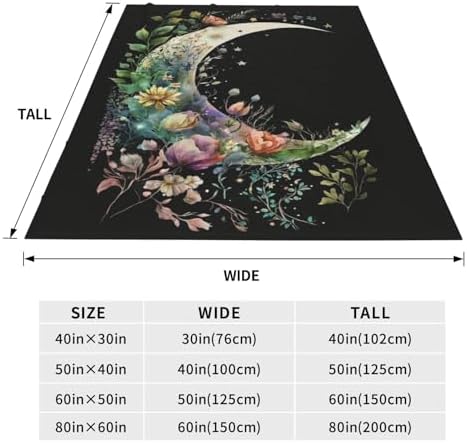 Zeleda Moon Kids Flower Throw Blanket 60x50