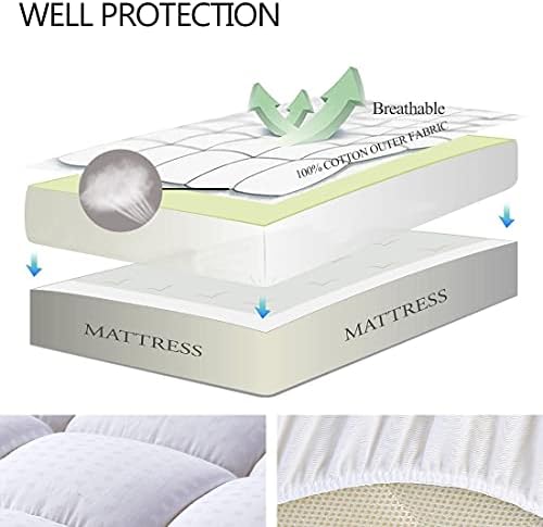 EASELAND King Mattress Pad 78x80 Deep Pocket Cooling Topper