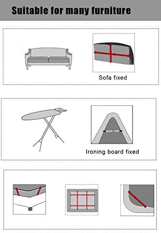 Luckyyao Adjustable Bed Sheet Straps with Elastic Clips and Metal Buckles