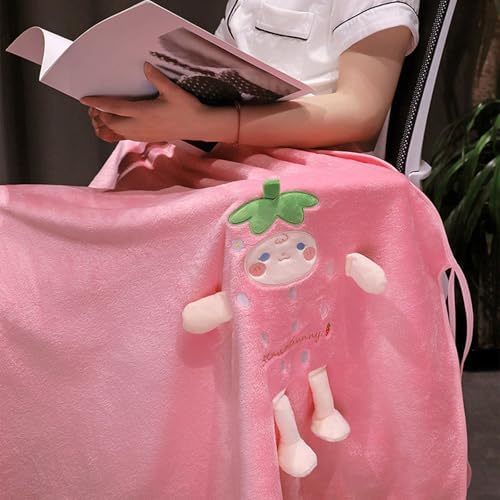 ETAWDE Green Cartoon Flannel Throw Blanket for Kids