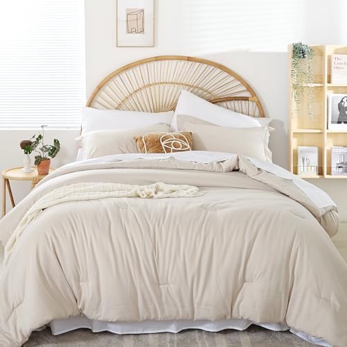 Weigelia Queen Comforter Set 7 Piece Beige