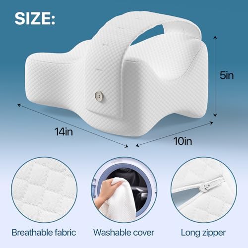 CKLCKL Knee Pillow for Side Sleepers with Adjustable Straps