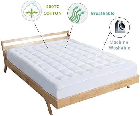 Sacred Thread Cooling Mattress Pad with 18 Inch Deep Pockets