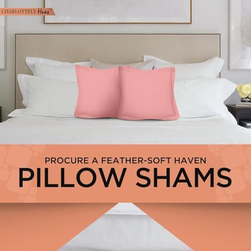 CharlottelyHues Pillow Shams Set of 2 26x26 Mystic Rose