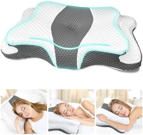 CHxxy Memory Foam Cervical Pillow for Neck Shoulder Pain Relief