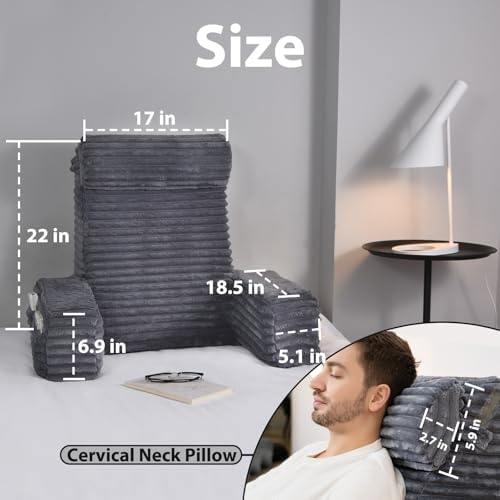 ENITYA Reading Pillow for Bed Sitting XL Back Support Pillow