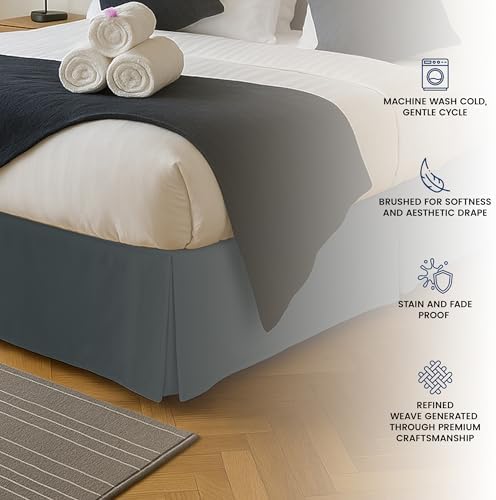 Utopia Bedding California King Bed Skirt - Soft Quadruple Pleated Ruffle
