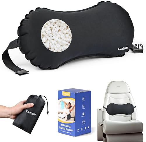 Luxtude Inflatable Lumbar Pillow for Travel and Office Use