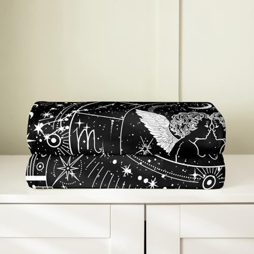 Feelyou Gemini Flannel Throw Blanket 50x60 Astrology Decor