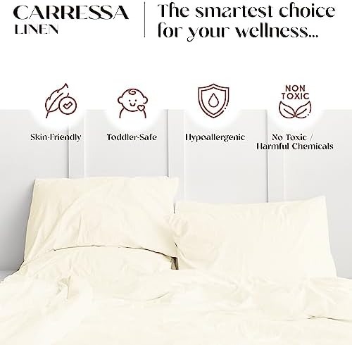 Carressa Linen Organic Cotton Sheet Set - 4 Piece California King