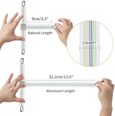 Febcraft 4 Pcs Adjustable Sheet Straps with PU Leather Clamps