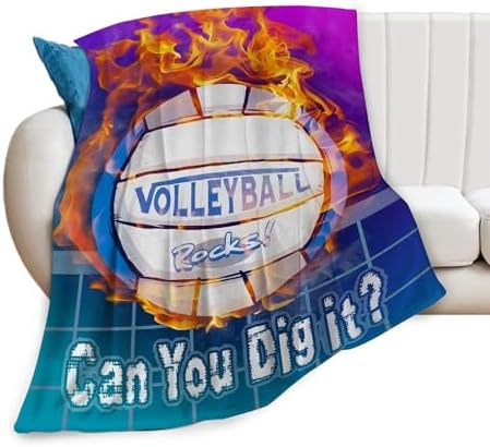 Warm Soft Cozy Volleyball Throw Blanket for Teen Girls and Kids