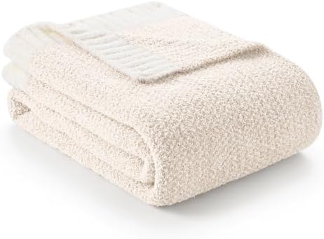 Snuggle Sac Buttery Ivory Throw Blanket - 50x60 Inches