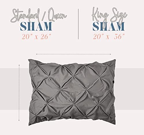 Elegant Comfort 2-Pack Pinch Pleat Pillow Shams Microfiber Aqua