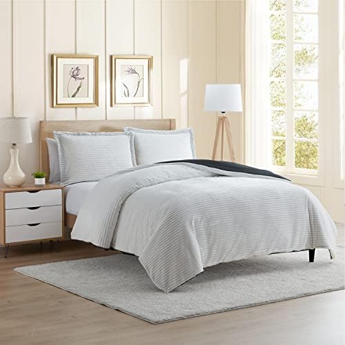 Nestl Premium Flannel Duvet Cover Set - 3 PC Reversible Full
