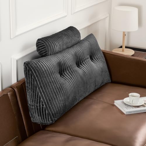 Z-hom Large Wedge Pillow Headboard - Grey