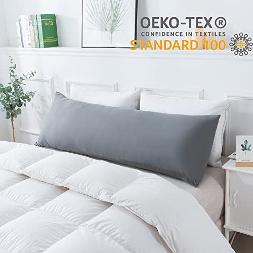 ELNIDO QUEEN Body Pillow - 20x54 Inches Grey