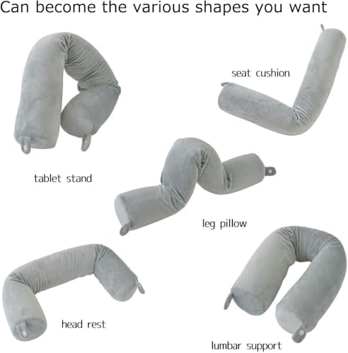 Twist Memory Foam Travel Pillow for Neck and Lumbar Support