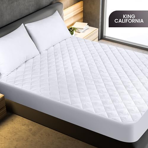 Utopia Bedding Quilted Fitted Mattress Pad California King 1