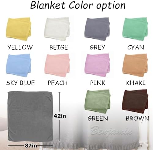 Personalized Baby Blanket with Embroidered Name for Newborn