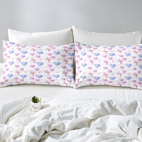 Manfei Princess Castle Style Pink Fitted Sheet Set with 2 Pillowcases