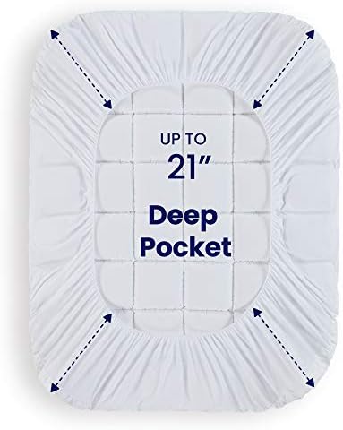 SLEEP ZONE Twin XL Cotton Mattress Pad with Cooling Top