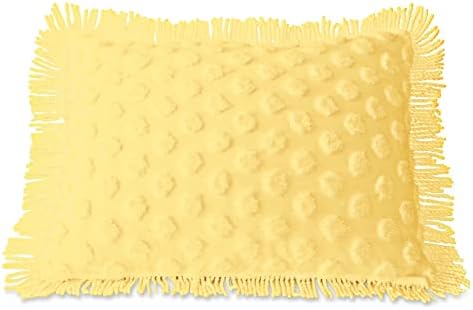 Montgomery Ward Chenille Dot Yellow Pillow Sham