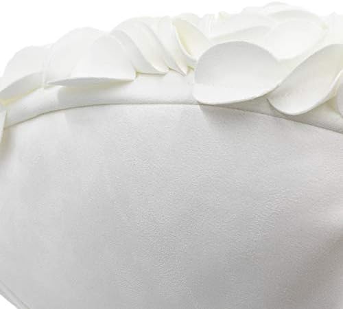 JWH 3D Flower Heart Shaped Throw Pillow Cover Bright Yellow