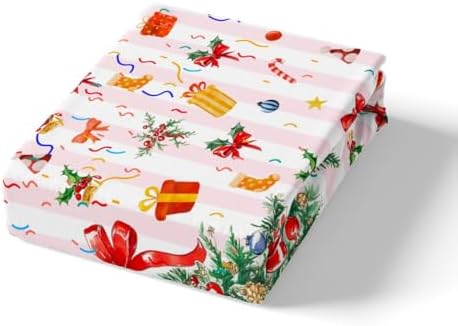 Homewish Merry Christmas Fitted Sheet Twin Set