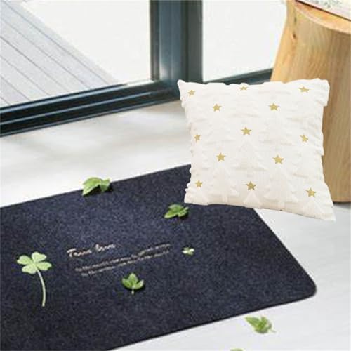 Cute Star Embroidery Christmas Tree Pillow Case