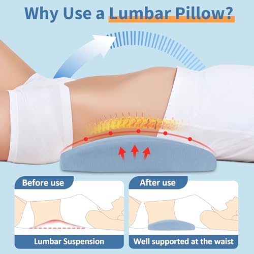 Vamorry Lumbar Support Pillow for Bed Back Pain Relief