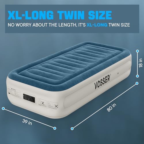 VOSSER Twin Air Mattress with Built-in Pump and Storage Bag 1