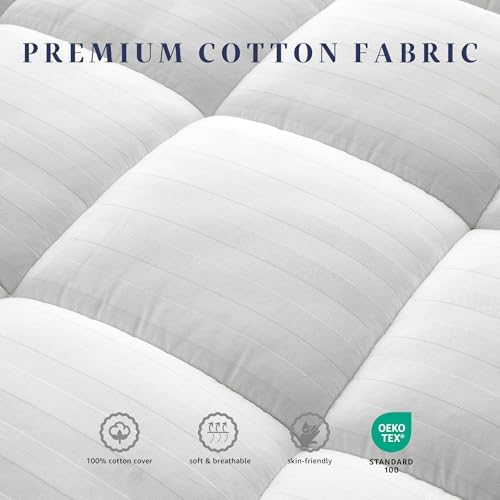 Premium Cotton Mattress Pad Twin XL 39x80 White