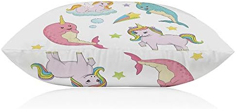 EKOBLA Cute Unicorn Animals Throw Pillow Cover 20x30 Inch