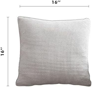 OOBOLT 16x16 Throw Pillow Cover Grey Polyester