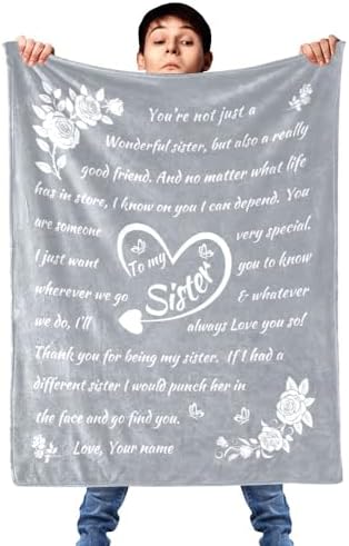Custom I Love Sister Blanket - 30x40 Micro Flannel