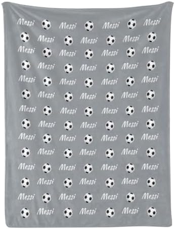 Personalized Soccer Blanket with Name Ultra Soft Micro Flannel