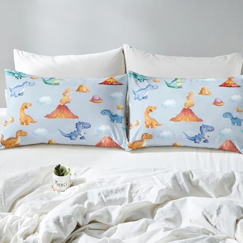 Manfei Cartoon Dinosaur Sheet Set Twin Size Kids