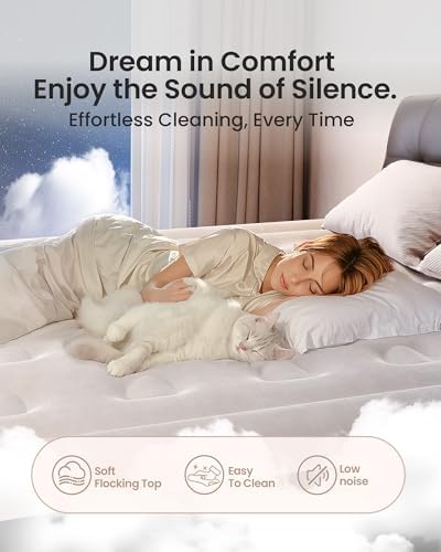 OhGeni Queen Air Mattress with Built-in Pump and 18 Raised Comfort